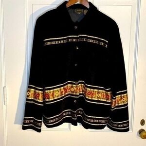 Vintage Embroidered Indian Boho Jacket by Allure‎ M Size Medium